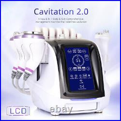 Ultrasonic 40K Cavitation RF Vacuum Body Slimming Fat Cellulite 6in1 Machine USA