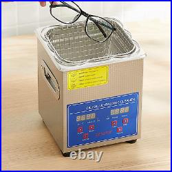 Ultrasonic Cleaner with Heater and Timer 1/2 Gal Digital Sonic Cavitation Machin
