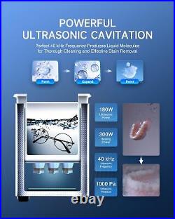 Ultrasonic Cleaner with Heater and Timer, 1.6 gal Digital Sonic Cavitation Ma