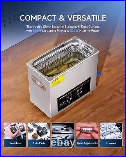 Ultrasonic Cleaner with Heater and Timer, 1.6 gal Digital Sonic Cavitation Ma