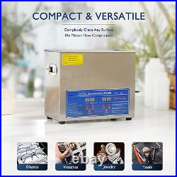 Ultrasonic Cleaner with Heater and Timer 1.6 gal Digital Sonic Cavitation Machin