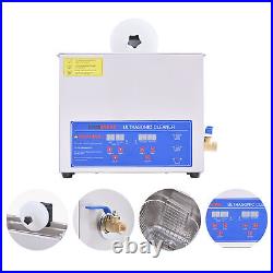 Ultrasonic Record Cleaner 6L Sonic Cavitation Machine for Jewelry Denture Coins