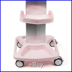 White Aluminum Trolley Cart Stand with Tray For Ultrasonic Cavitation RF Machine